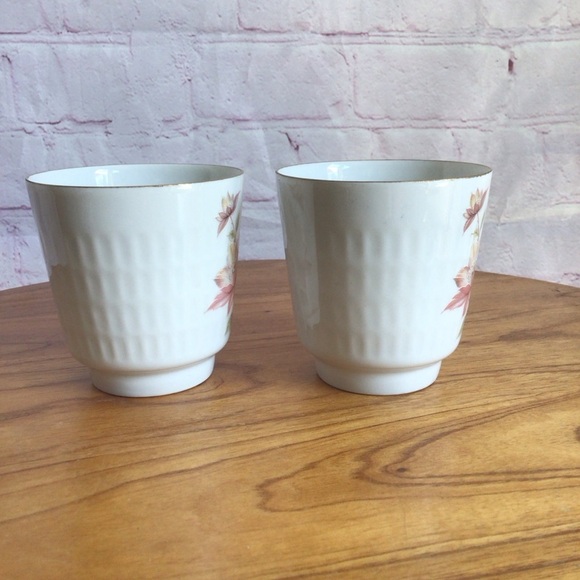 Vintage Scherzer Bavaria Floral Porcelain Mugs - Set of 2 - Picture 2 of 10